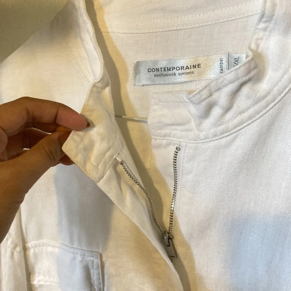 SOLD (xchange )100% LINEN JACKET - Picture 10 of 16